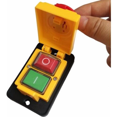 DKLD DZ05 7pins IP55 380VAC 10A Waterproof On/Off Solenoid Electromagnetic Pushbutton Push Button Switches Machine Start Swit