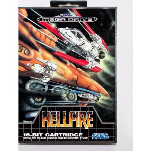 Hellfire Game Cartridge 16 bit MD Game Card With Retail Box For Sega Mega Drive For Genesis