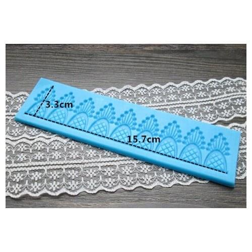 Fondant cake decorating tool silicone mold flower border mat