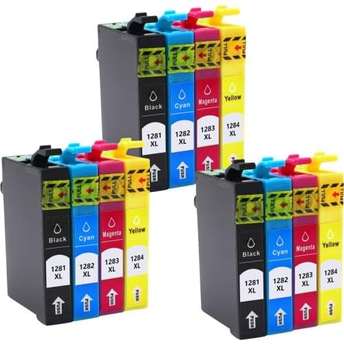 12x T1281 - T1284 T1285 XL ink cartridge for Stylus SX435W SX130 SX235W SX425W SX445W BX305FW BX305F inkjet printer