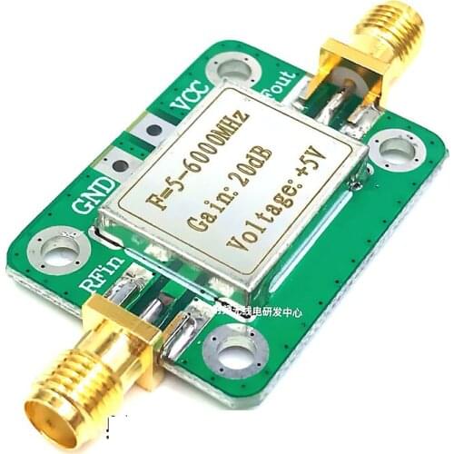 LNA 5M-6GHZ Gain:20dB Broadband RF POWER amplifier FOR FM HF VHF / UHF Ham Radio frequency signal