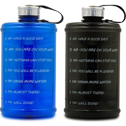 Motivational Large Water Bottle with Time Marker, BPA-Free Leak-Proof Water Jug for Fitness,Gym and Outdoor Sports