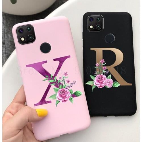 Alphabet Letter Soft Phone Case For Apple iPhone 11 11Pro 11 Pro Max Rose Flower Back Cover For iPhone 11 Pro Max Bumper Case