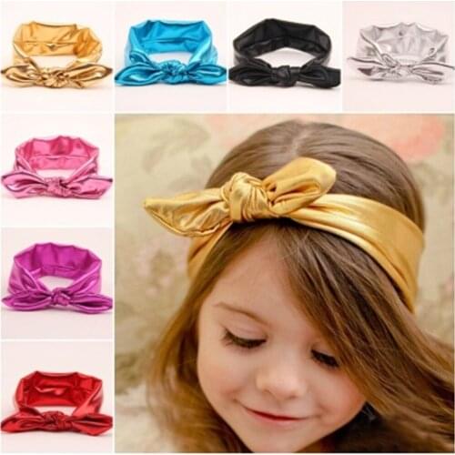 20pcs/lot NEW metallic bunny ear headwrap 7 colors U pick Hairband Headwear Hair Accessories Gifts