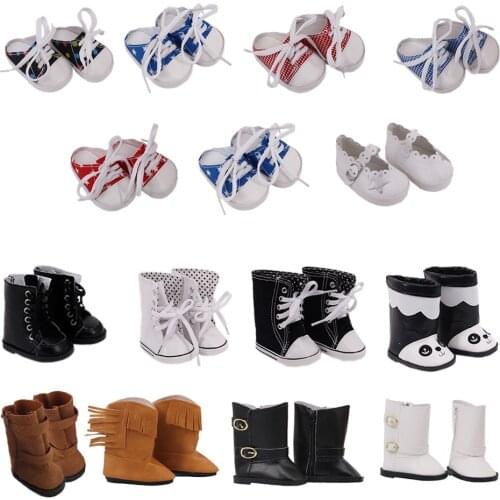7 CM Doll Clothes Fashion Canvas Shoes Fit 18 Inch & 43 Cm Reborn Baby& Nenuco Doll Accessries , Gift For Children,Generations