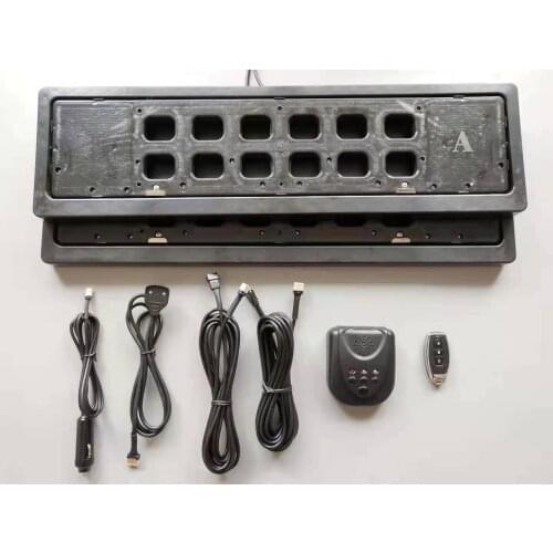 Electronic Europe size flip turn off car license plate frame