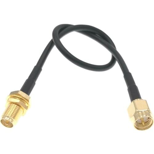 RP-SMA Female To SMA Male RG174 RF Cable 8" 20CM