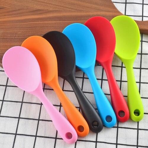 1pcs Silicone Spoon Utensil Heat-Resistant Non-Scratch Spatula Cooking Baking Tool