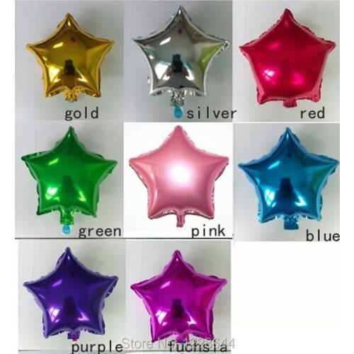 Events decoration minion metallic star foil balloons 18inches nylon foil aluminum color assorted 18inches good quality wholesale
