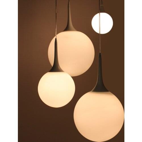 Modern Milk Globe Glass Shade Ceiling Light Pendant Lamp Living Room Dining Room Bedroom Decor Lighting Fixture PA0639