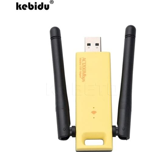 Kebidu USB Adapter 1200Mbps RTL8812 Wireless Network Card 5Ghz 2.4Ghz 802.11ac Aerial Dongle Portable Mobile Router for Laptop