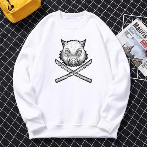 Demon Slayer Funny Manga Autumn Women Pullover Kawaii Hashibira Inosuke Printed Hoodies Harajuku Kimetsu No Yaiba Ropa Mujer