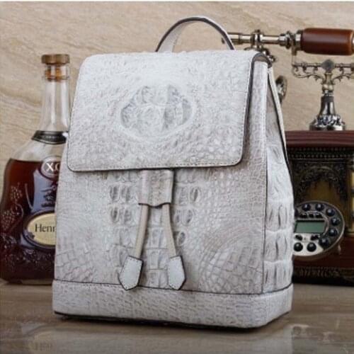 Ourui true The crocodile skin backpack new Women backpack Travel bag