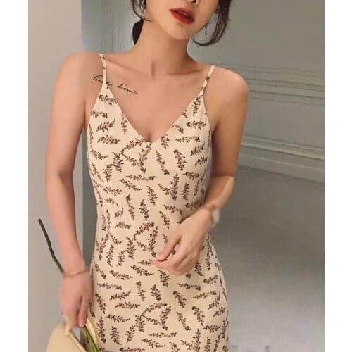 Elegant Floral Print Backless Spaghetti Strap Long Dress Women Summer Spaghetti Long Dress Casual Sleeveless Beach Maxi Vestidos