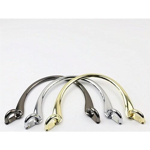 10Pcs 12cm Metal Bag Handles Handbag Replacement Handle Ring Clasp Clutch Crossbody Bags Accessories DIY Leather Craft