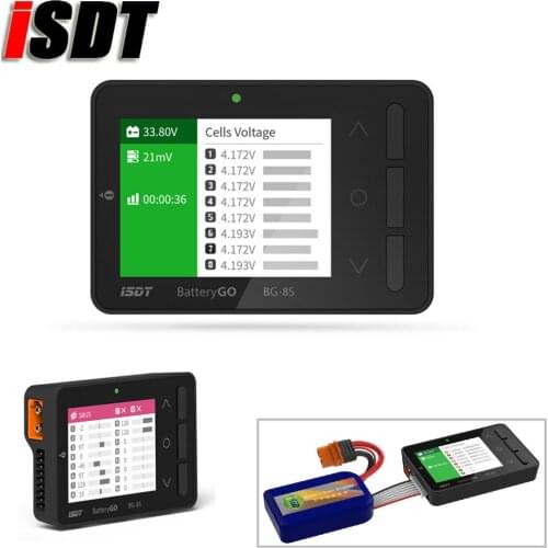 100% Original ISDT BG-8S LCD Display Digital Smart Battery Balancer for Checker Receiver Signal Tester Quick Charge Function