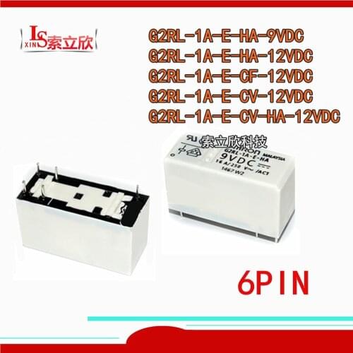 5PCS NEW Relay G2RL-1A-E-HA-9VDC G2RL-1A-E-HA-12VDC G2RL-1A-E-CF-12VDC G2RL-1A-E-CV-12VDC G2RL-1A-E-CV-HA G2RL-1A-E-HA 6PIN