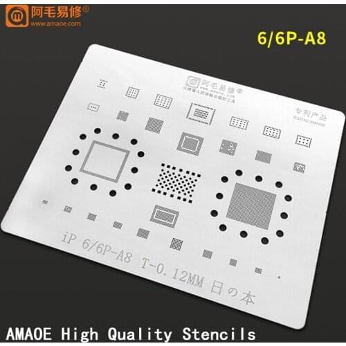6PCS BGA Reballing For iphone 11 pro max xs x 8 7 6s 6 CPU RAM U2 Stencil Kit Set IC Power PMIC POWER IC CHIP Solder Template