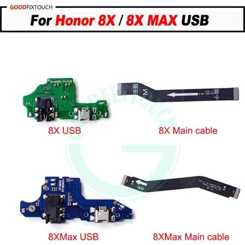 For Honor 8X / 8X MAX USB Charger Charging Port Dock Connector Board with main cable Parts For honor 8X 8XMax