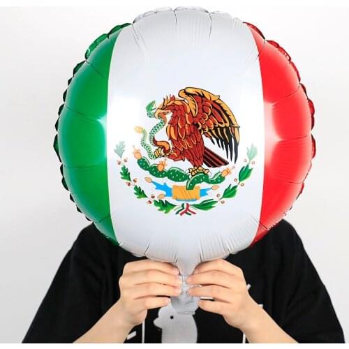 5pcs/set Mexican Flag Foil Balloons Event Decoration Childrens Birthday Party Decorations Kids Toys Baby Shower Helium Globos