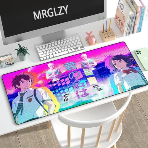 Hot Sale Cute Anime Girl Rem Mouse Pad 40X90CM Neon Large Mousepads Gaming Accessoroes Laptop Gamer Waterproof Keyboard DeskMat