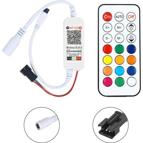LED Strip Controller Mini 21key Bluetooth Controller 5V -24V for 2812 2811 1903 Addressable Pixels LED Strip Light Tape