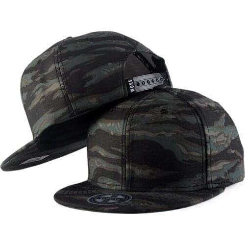 2021 Camouflage Hop Hop Hat Cap Men Flat Brim Male 2 Colors