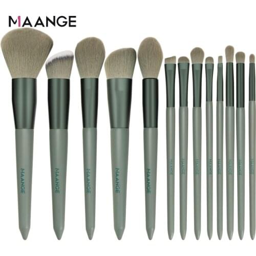 MAANGE 3/13pcs Eye Makeup Brushes Set Eye Shadow Eyebrow Power Brushes Facial Makeup Cosmetic Brush Tools Foundation Brush Set