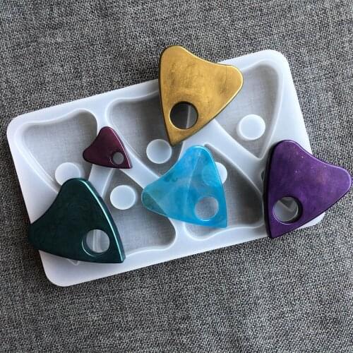 Perforated pendant resin silicone mold UV epoxy resin jewelry accessories mold household goods accessories