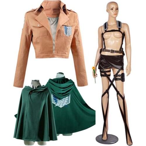 Fashion Anime no Kyojin Cloak Cape Clothes Cosplay Costume Fantasia Attack on Titan Plus Free Shipping Green Hoodie