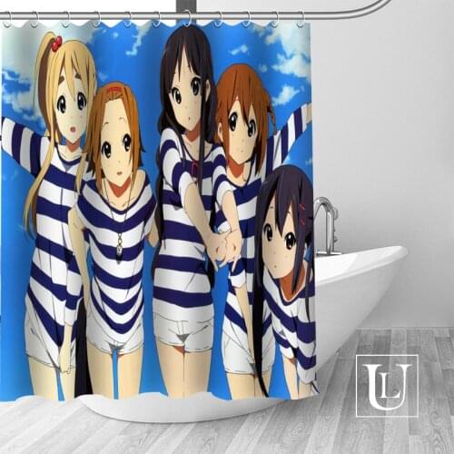 Custom ho kago tea time Curtain Fabric Modern Shower Curtain bathroom beautiful Curtains Bath decor Polyester Cloth Waterproof