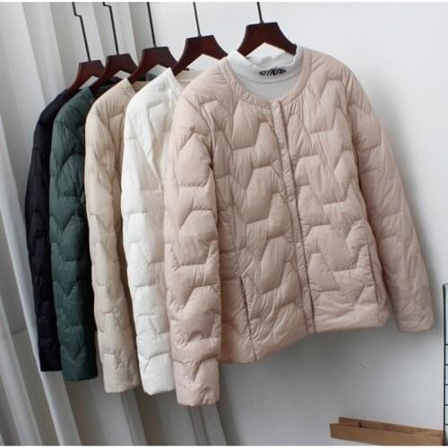 SEDUTMO Winter Women Duck Down Jacket Casual Ultra Light Thin Coat Short Autumn Slim Puffer Outwear ED1510