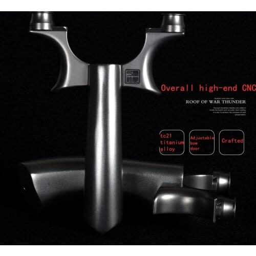 New High-power Slingshot Outdoor Hunting Shooting Slingshot Outdoor Shooting Titanium Alloy Slingshot Flat Leather Shooting