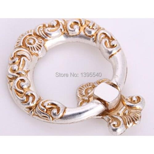 60mm Cabinet Drawer Knob Euro-Style Dresser Furniture Knobs Cupboard Closet Antique Kitchen Cabinet Handle Shoebox Pull Rongjing