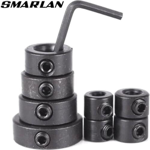 SMARLAN 8pcs 3-16mm Woodworking Drill Locator Drill Bit Depth Stop Collars Ring Positioner Drill Locator Wood Drill Bit Set