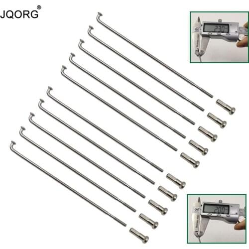 13G - 14G Diameter 2.3 mm - 2.0 mm Butted Bicycle Spokes 304 Stainless Steel Material Sliver Color J-bend Round Body Bike Spokes