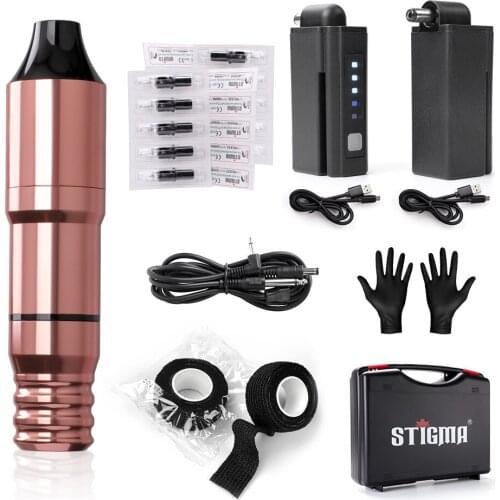 Tattoo Rotary Machine Pen Style Set Tattoo Kit LCD Power Pedal Tattoo Supply Permanent Makeup Machine set