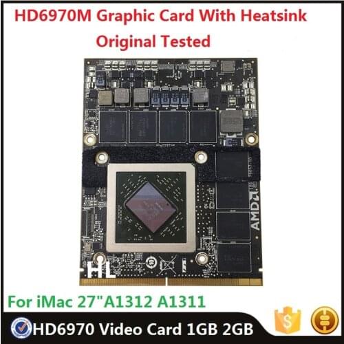 Used HD6970M HD6970 Video Card 1GB 109-C29657-10 216-0811000 Graphic VGA Card For Apple iMac 27" A1312 A1311 2011 Display Card