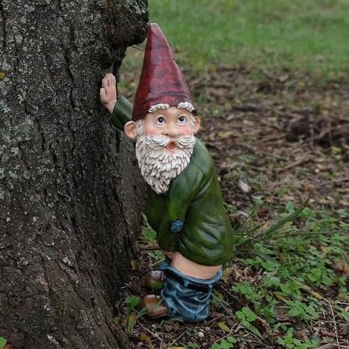 Funny Resin Figurines Naughty Garden Decoration Statue Gnome Decoration Villa Home Dwarf Figurines Christmas present