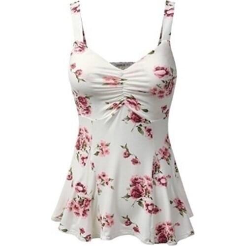 Loose Sleeveless Flowers Painting Aesthetic Women Clothes Plus Size Tank 2021 New Summer Fashion Top Slim Womens Casual Elegant