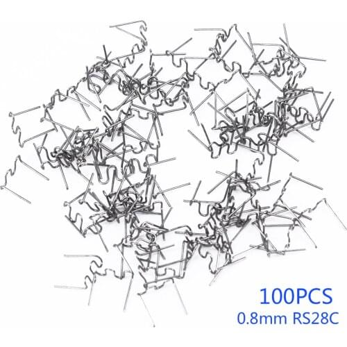 0.8mm Staples 100pcs Flat Plastic Silver Stapler Hot Staples Practical