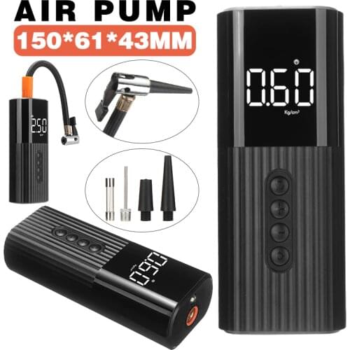 1set Car Mini Electric Air Pump Auto Tire Compressed Air Bicycle Compressor 100PSI For Mptprcycle Toy Ball Tool Accessories