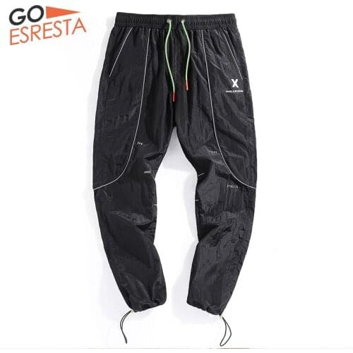 2020 Summer Casual Men Sweatpants Loose Harem Joggers Reflective Men Streetwear Clothing Harajuku Style Hip-hop Trousers Men