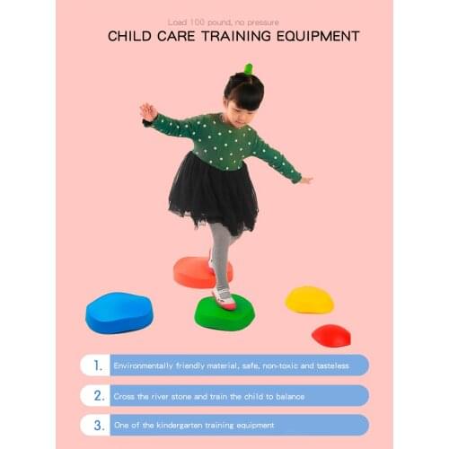 5Pcs Set River Stepping Stones for Kids Outdoor Indoor Boys Girls Children Games Balance Sensory Toys Safe Non-Slip Design