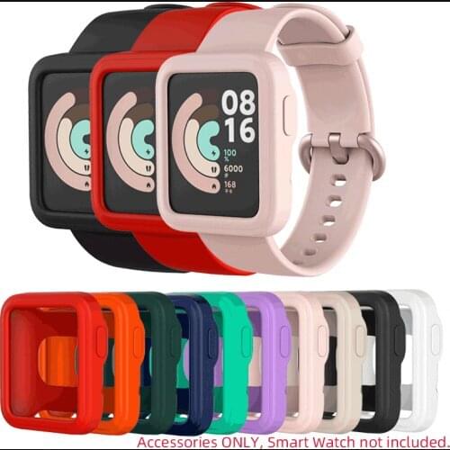 For Xiaomi Mi Watch Lite / Redmi Smart Watch TPU Soft Full Edge Protector Smartwatch Case Shell Frame Protective Bumper Cover