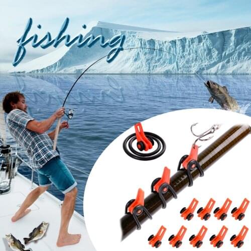 10pcs Fishing Hook Keeper Carrying Holder Outdoor Portable Easy Fishing for Fishing Rod Fishing Bait Fishing Tackle