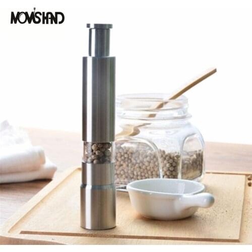 Home Kitchen Tool Manual Stainless Steel Salt Pepper Mill Spice Sauce Grinder