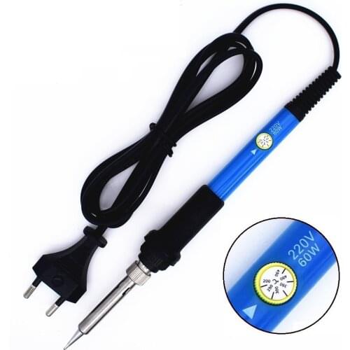 60W 220V/110V Electric Soldering Iron Adjustable Temperature Welding Gun Tools EU/US Plug 200-450 Deg.C for Electronics Work