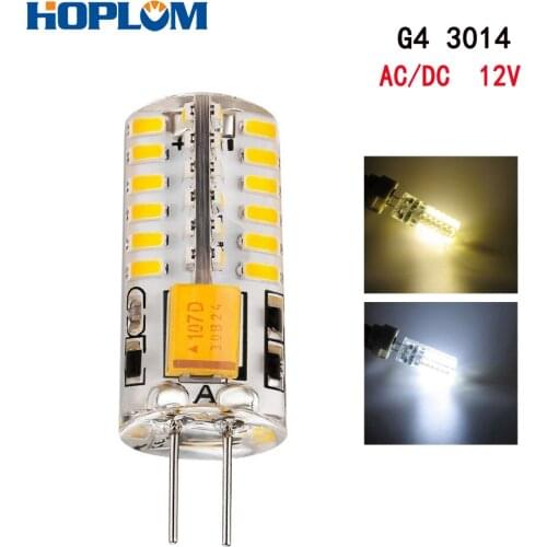 G4 48 SMD LED White/Warm White 220LM Light Crystal Bulb Lamps 3 Watt AC/DC 12V Equivalent to 20W Bulb