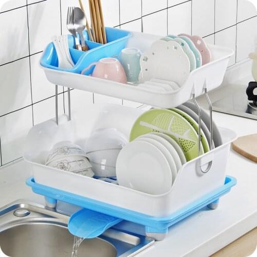 Kitchen Plastic Multipurpose Partition Basket Organizer Home Kitchen Dishes Chopsticks Debris Sink Drain Storage Rack